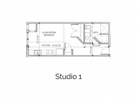 a floor plan of studio 1